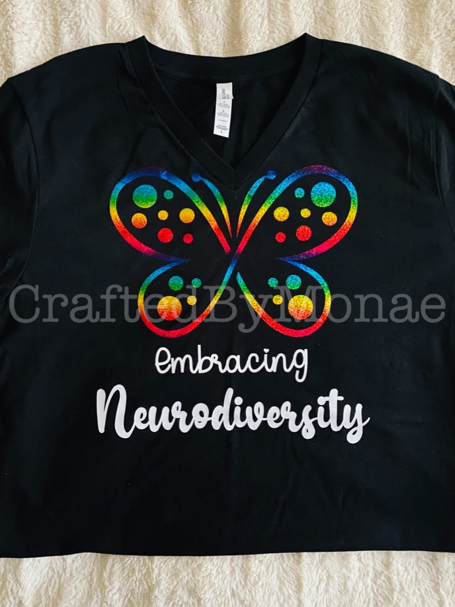 💡💙Neurodiversity Butterfly Tee