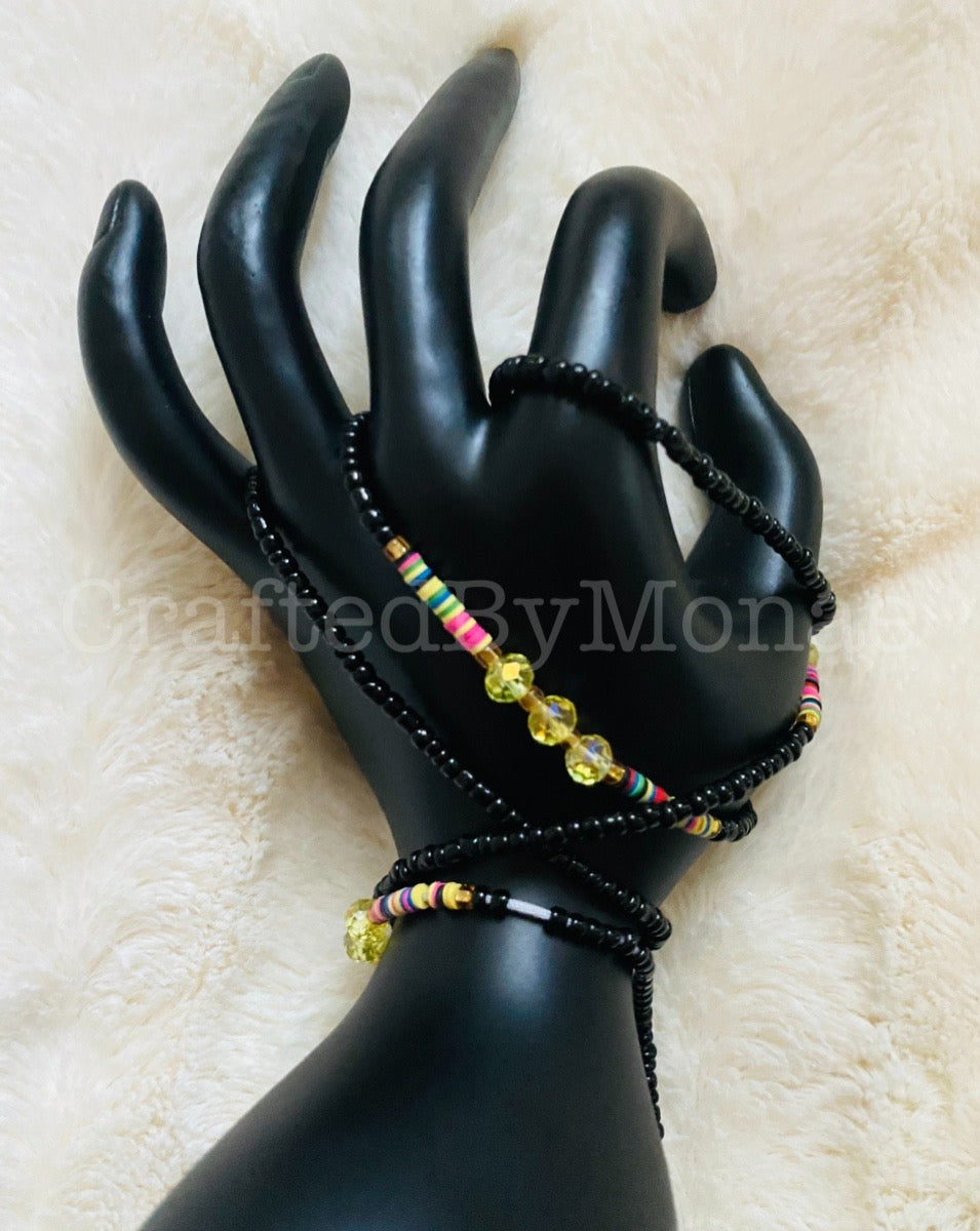 Matte Onyx and Colorful Vibes Waistbead