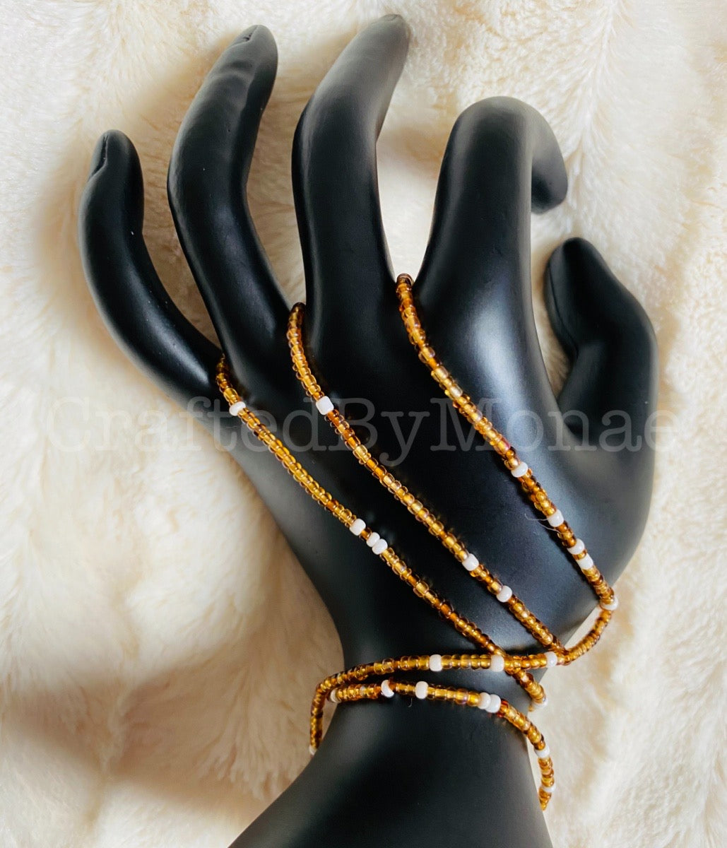 Golden Amber Vibes Waistbeads