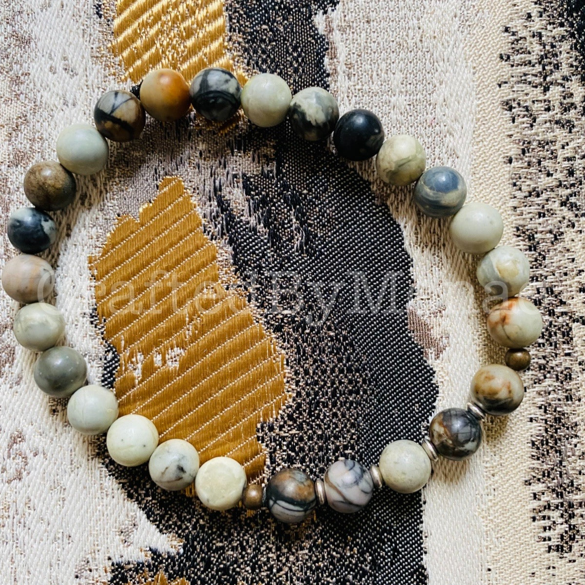 Black Picasso Jasper Energy Beads