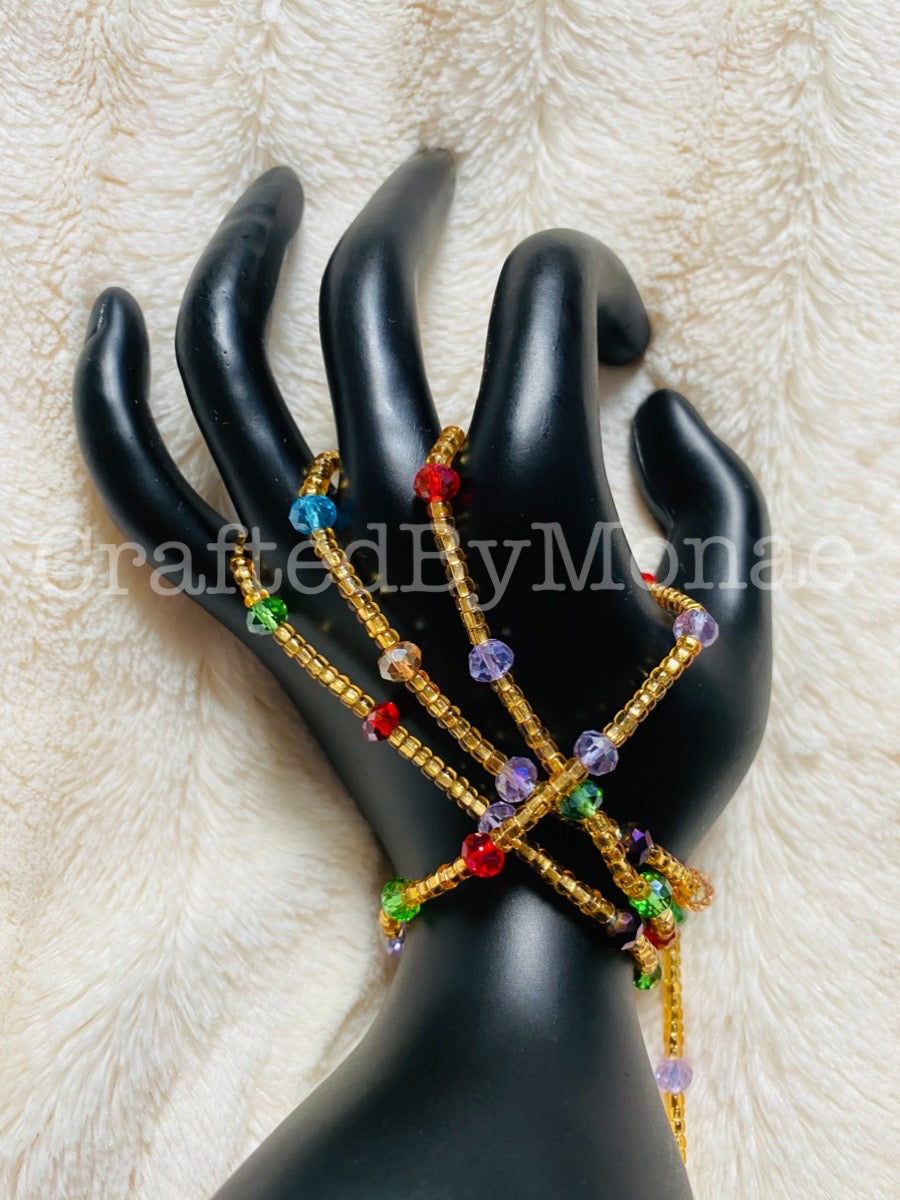 Multi-Color Gold Waistbeads