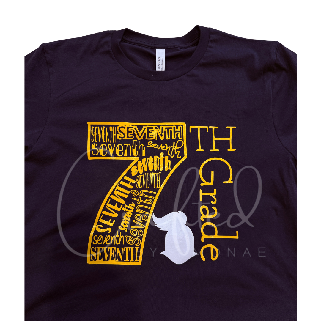 🏰🚌🍎7th Grade Knights Spirit Tee