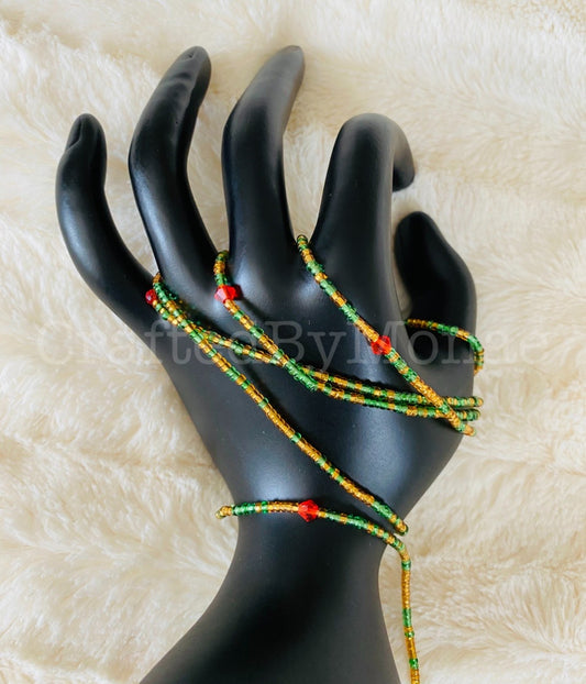 Citrine and Green Vibes Waistbeads