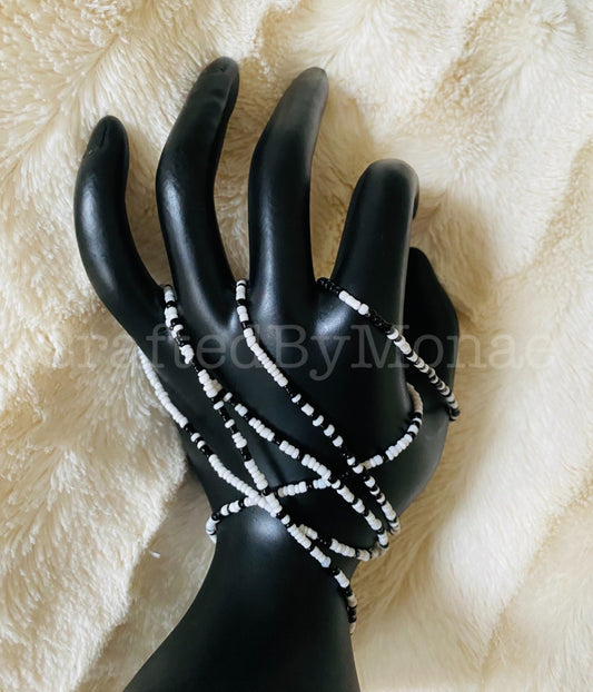 Black and White with No Gray Areas Vibes Waistbeads