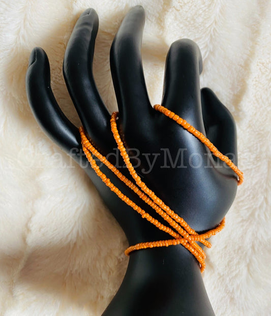 Tangerine Vibrant Energy Vibes Waistbeads