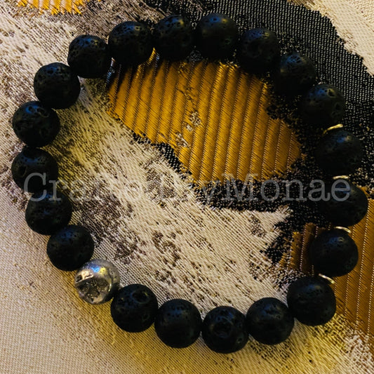 Black Lava Stone Energy Beads